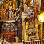 Serre-Livre Ornements Dorées - puzzle 3d en bois