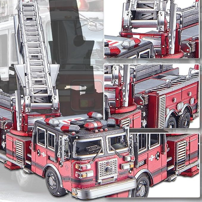 Camion de Pompier - puzzle 3d en métal