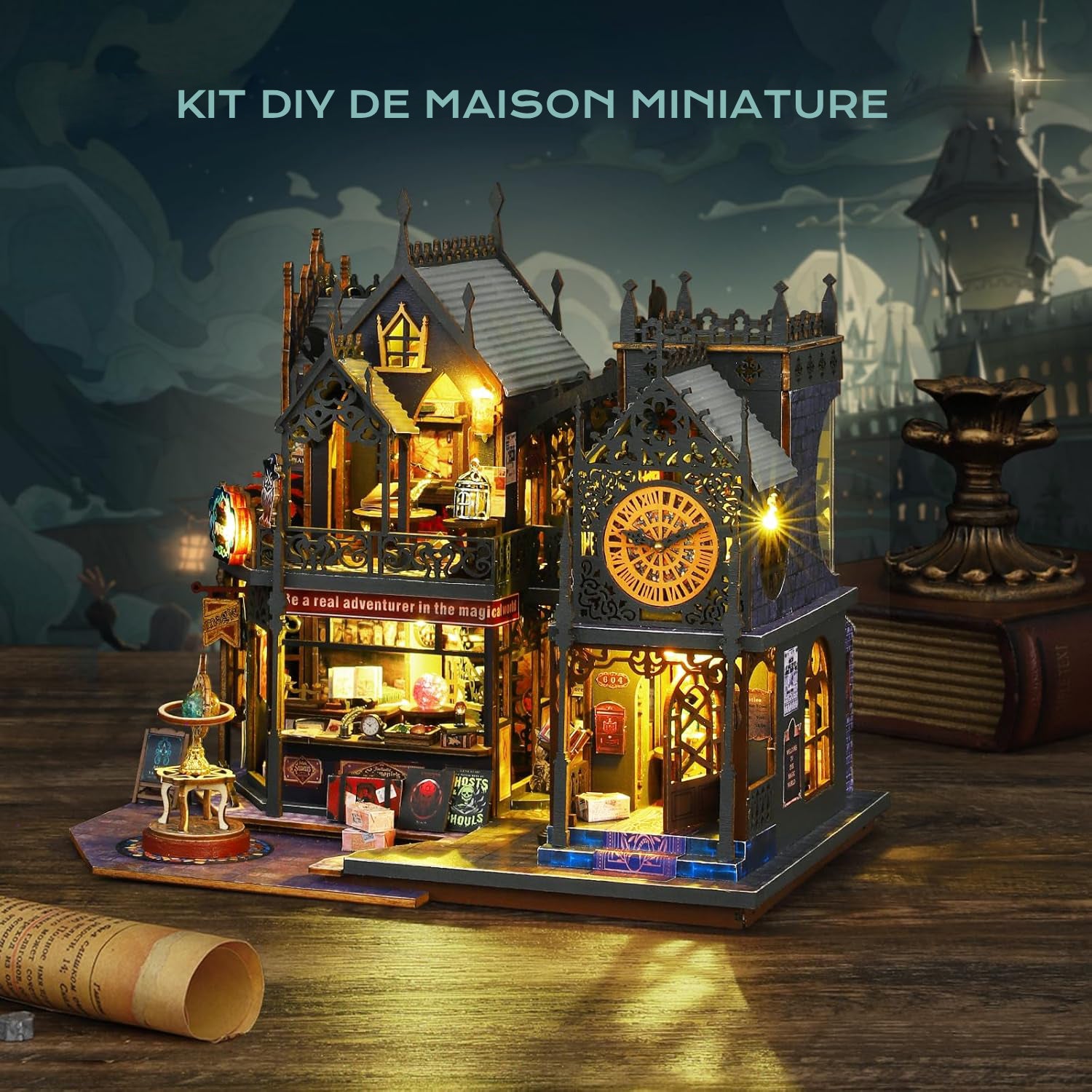 École De Magie Miniature - puzzle 3d en bois