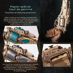 Revolver Steampunk - puzzle 3d en bois