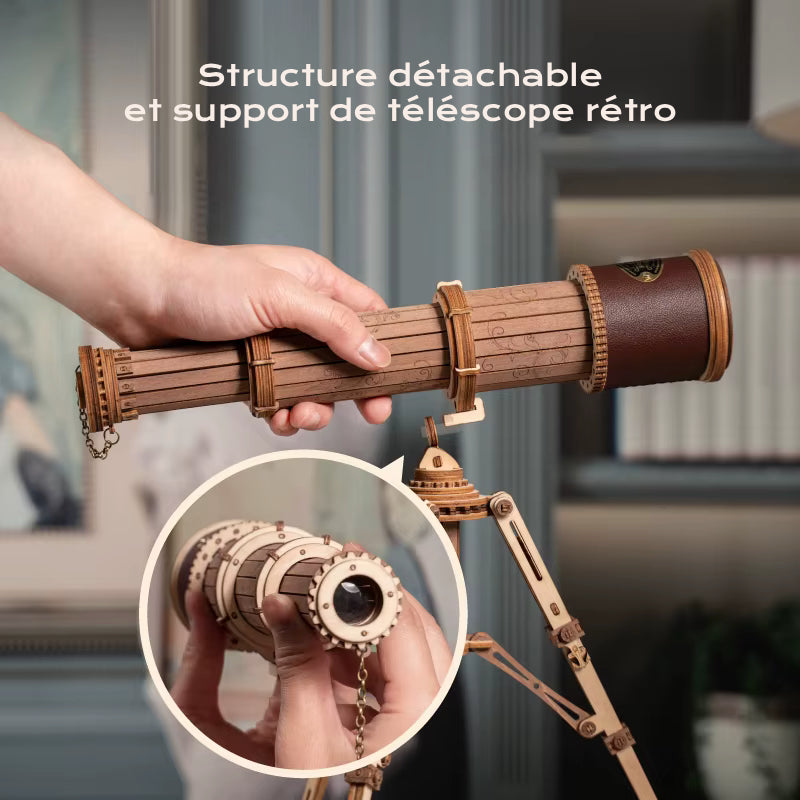 Télescope - puzzle 3d en bois