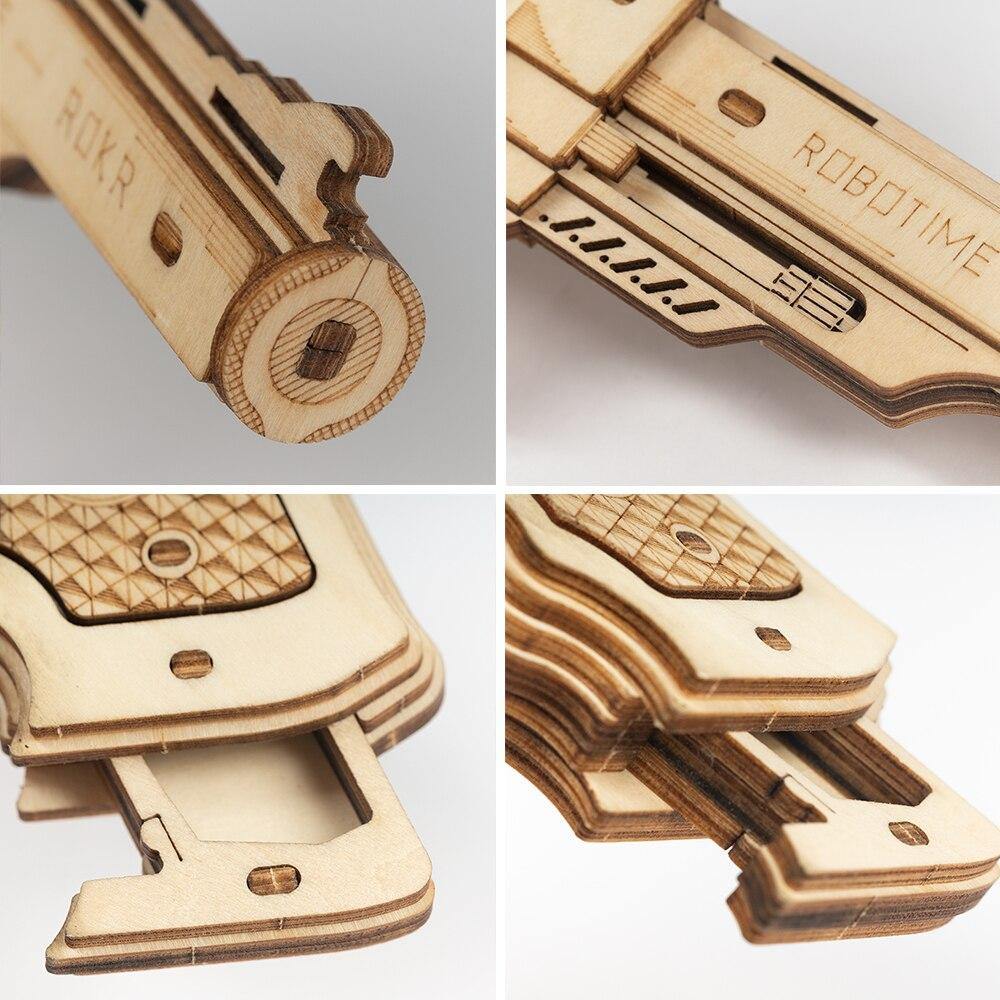 Pistolet À Élastique - puzzle 3d en bois