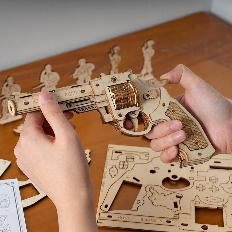 Pistolet À Élastique - puzzle 3d en bois