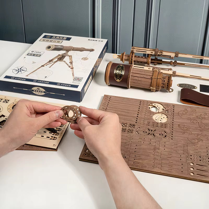 Télescope - puzzle 3d en bois