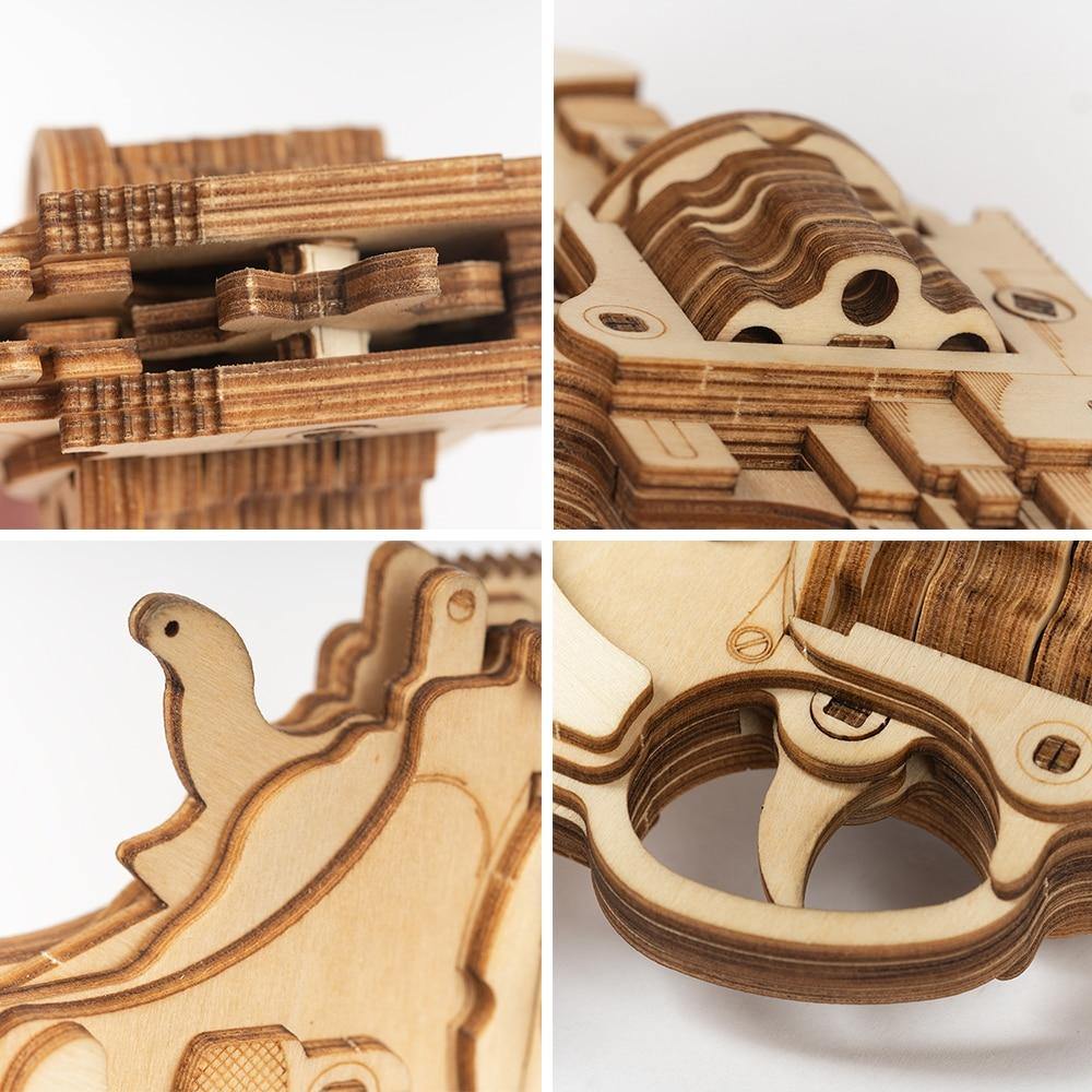Pistolet À Élastique - puzzle 3d en bois