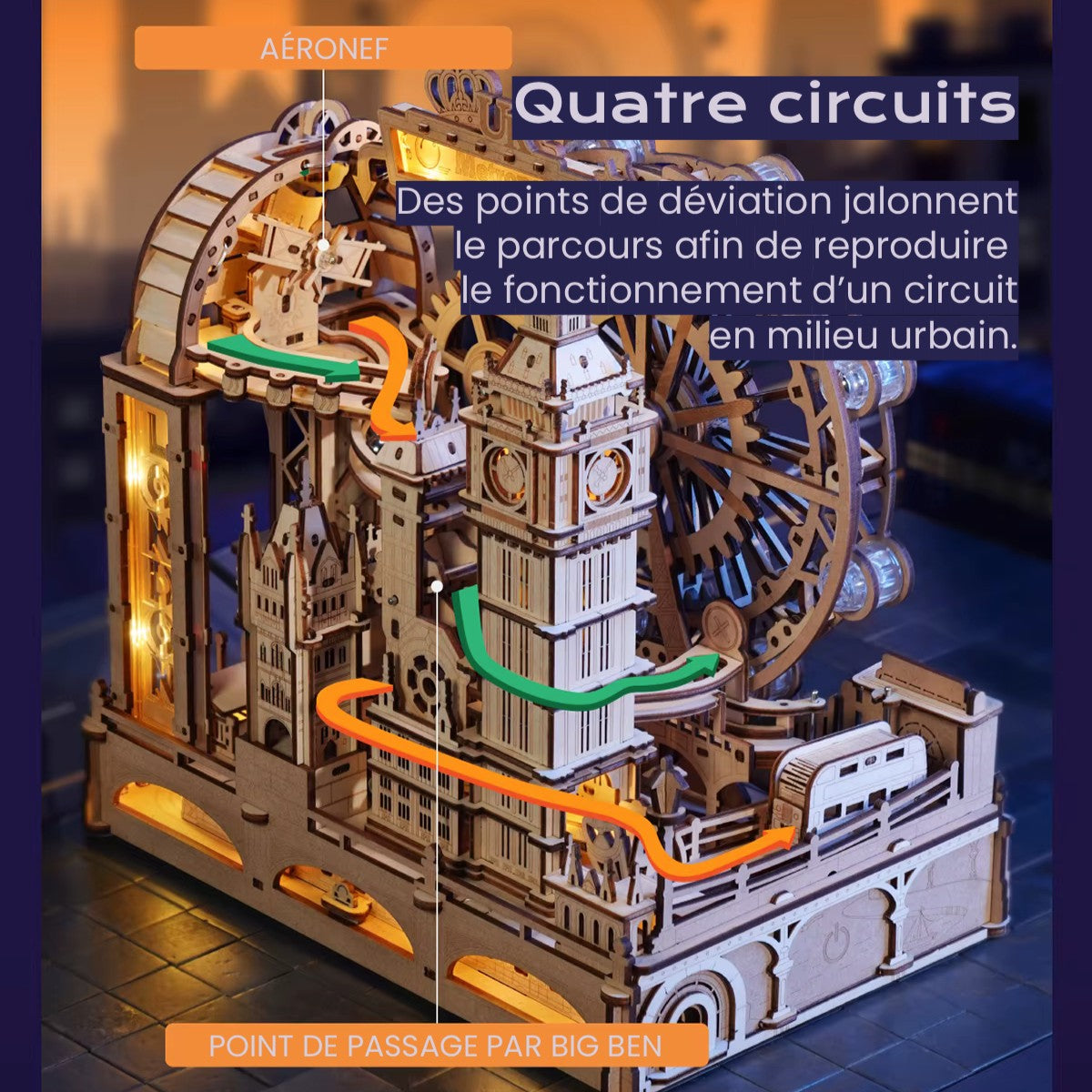 Londres Circuit À Billes - puzzle 3d en bois