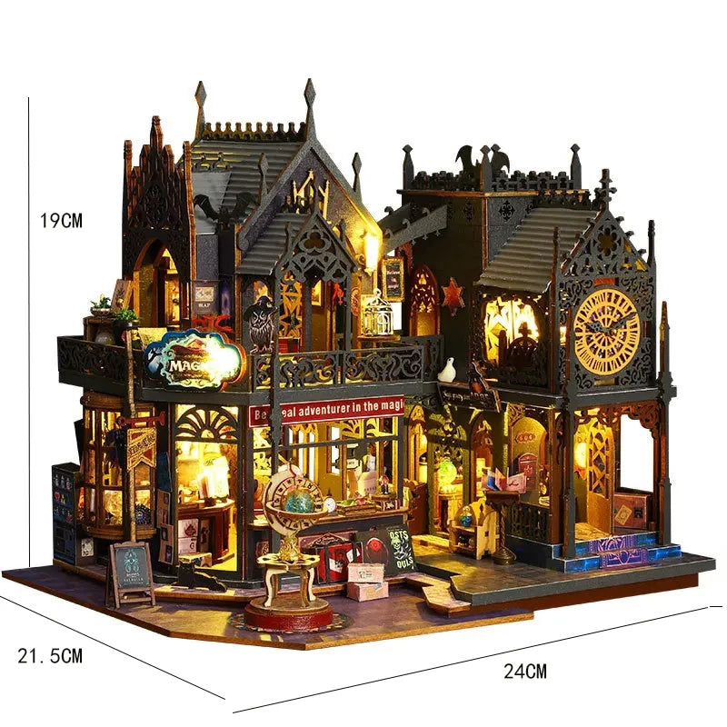 École De Magie Miniature - puzzle 3d en bois