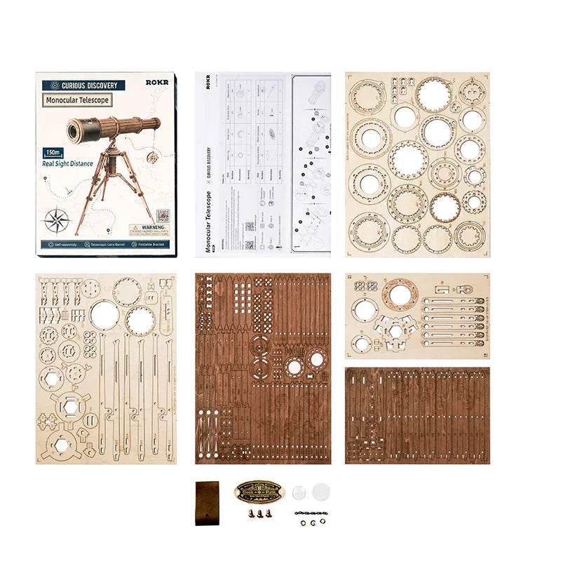 Télescope - puzzle 3d en bois