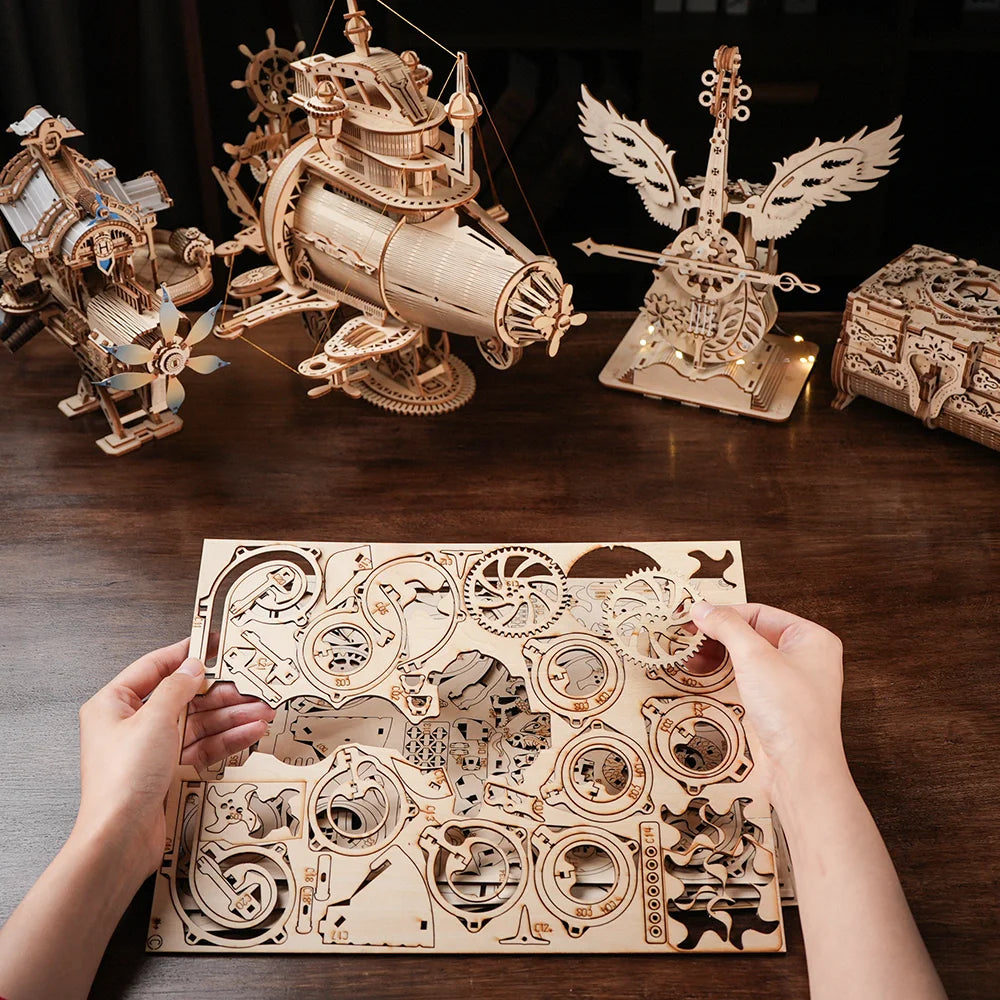 Château Fantastique Ambulant - puzzle 3d en bois