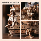 Château Fantastique Ambulant - puzzle 3d en bois