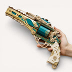 Revolver Steampunk - puzzle 3d en bois