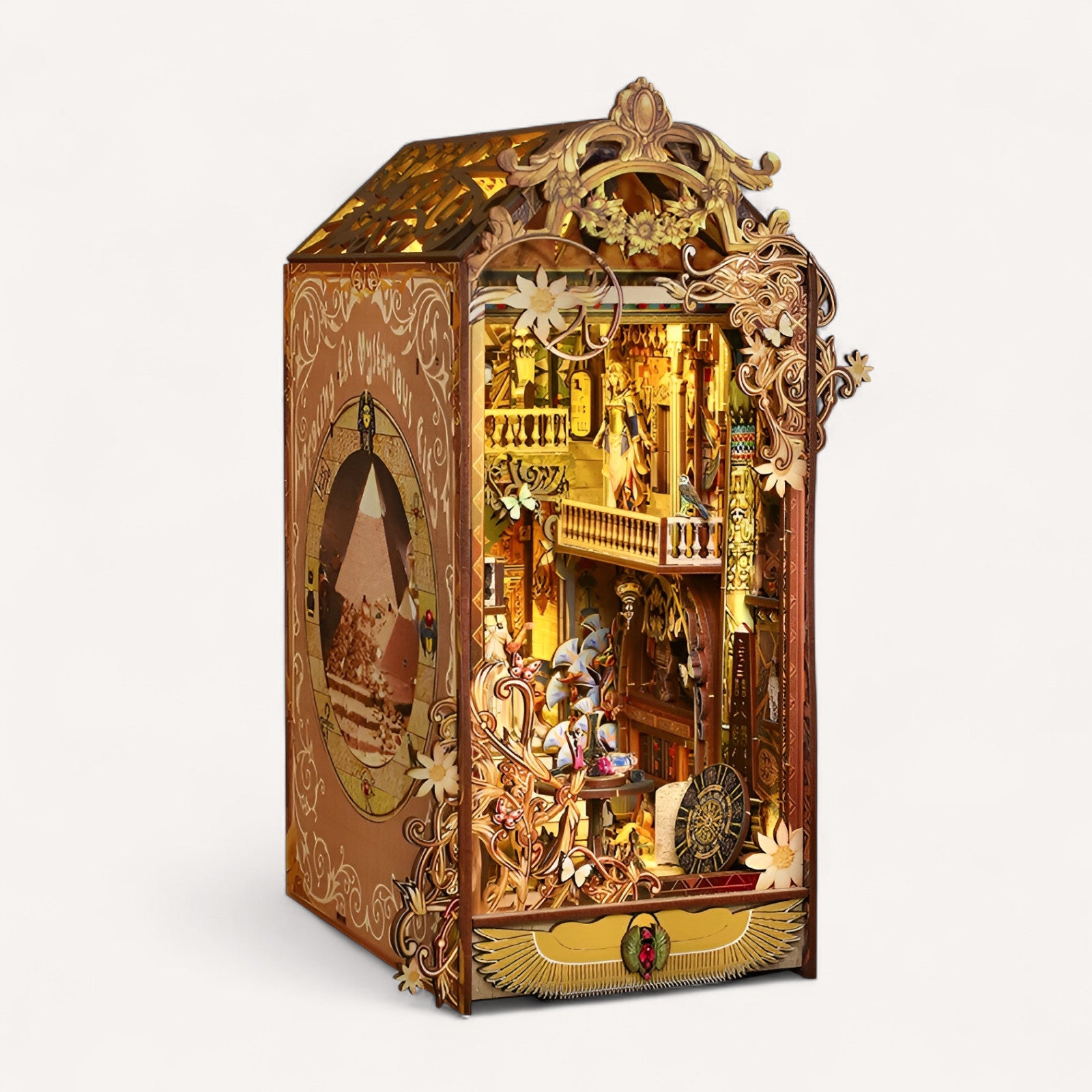 Serre-Livre Ornements Dorées - puzzle 3d en bois