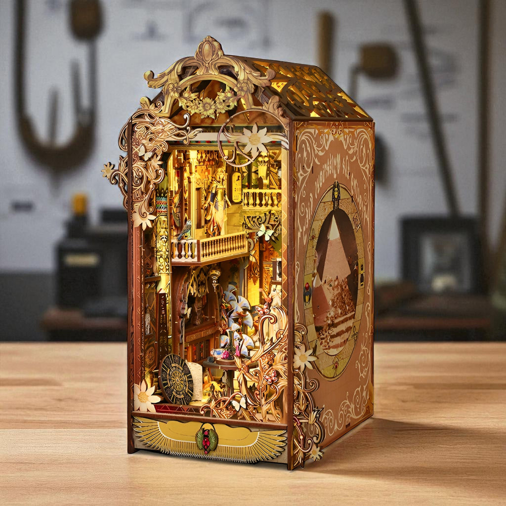 Serre-Livre Ornements Dorées - puzzle 3d en bois