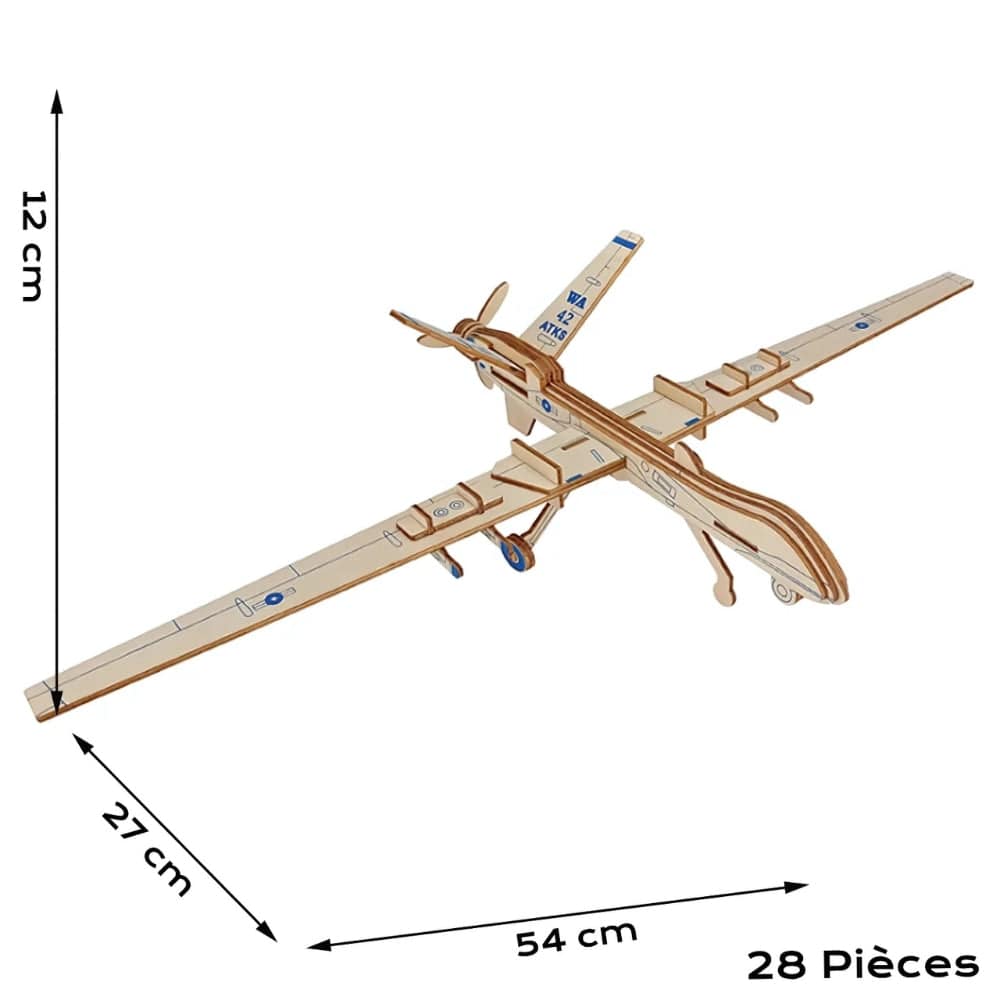 Puzzle 3D Avion Drone : Construisez, Volez & Émerveillez-vous !