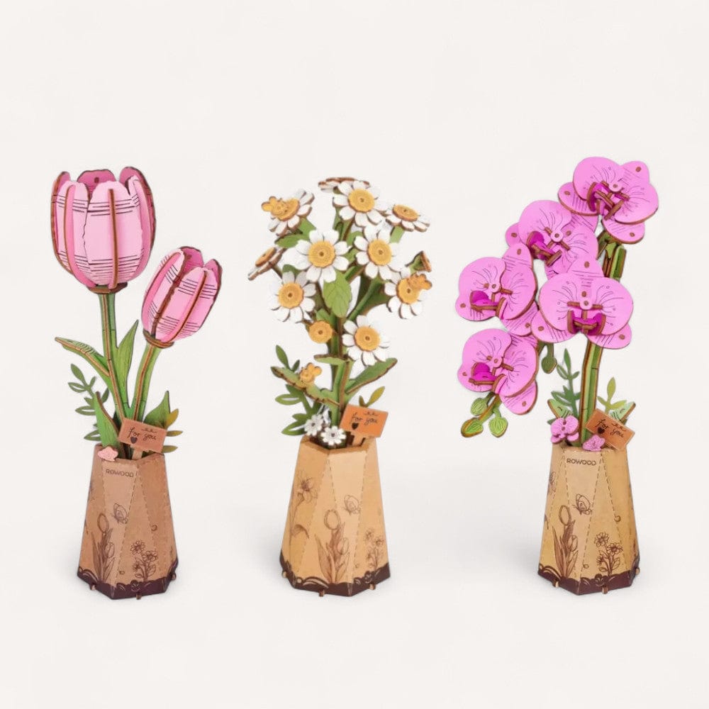 Fleur Puzzle 3d : Créez des œuvres florales uniques!