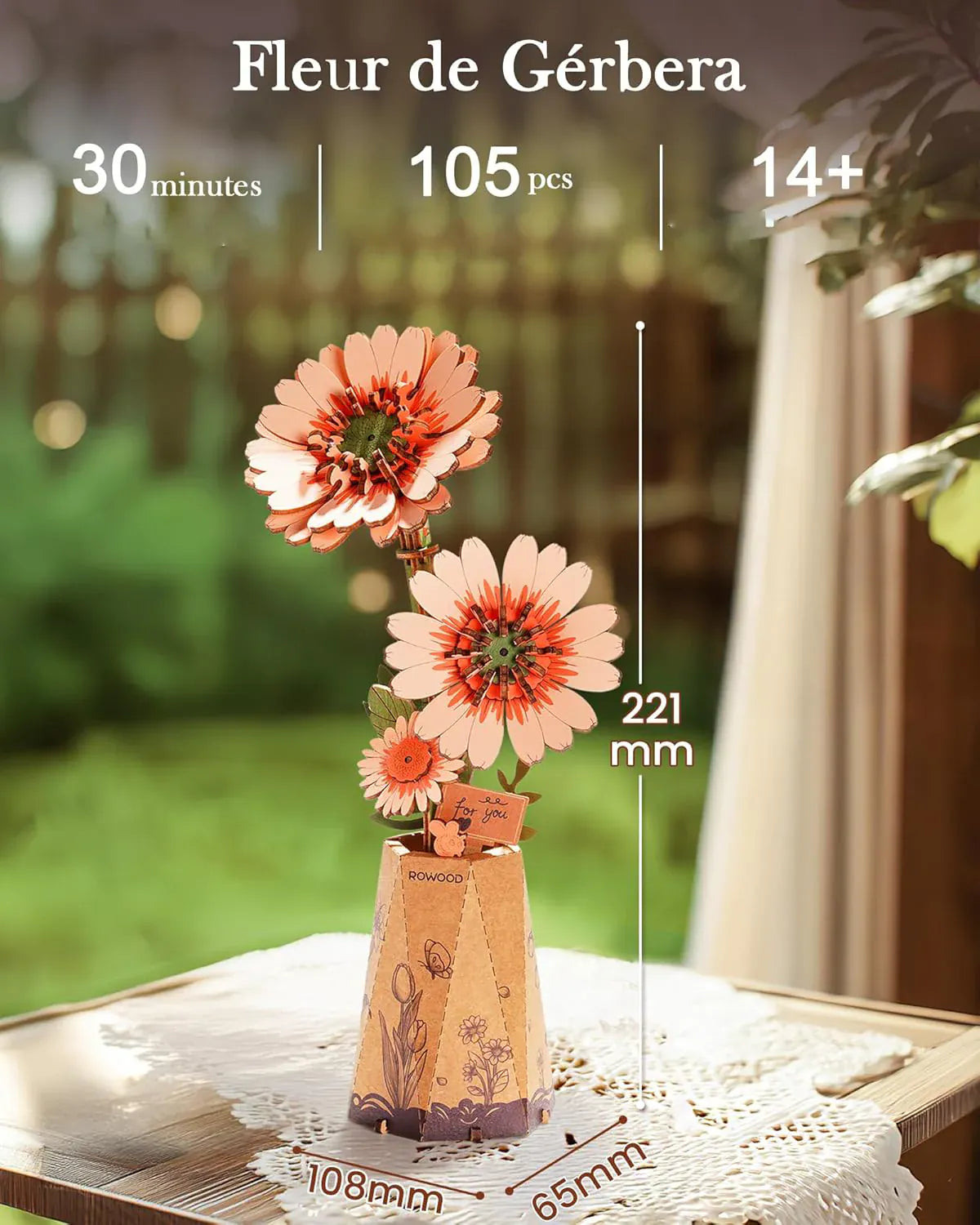 Puzzle 3D Gerbera – Créez une œuvre florale unique !
