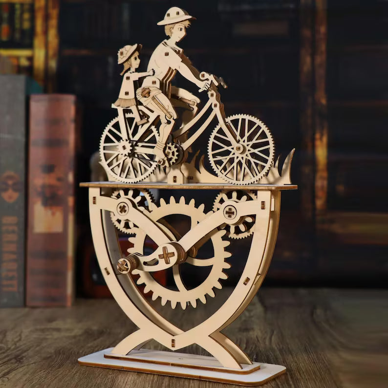 Vélo En Famille - puzzle 3d en bois