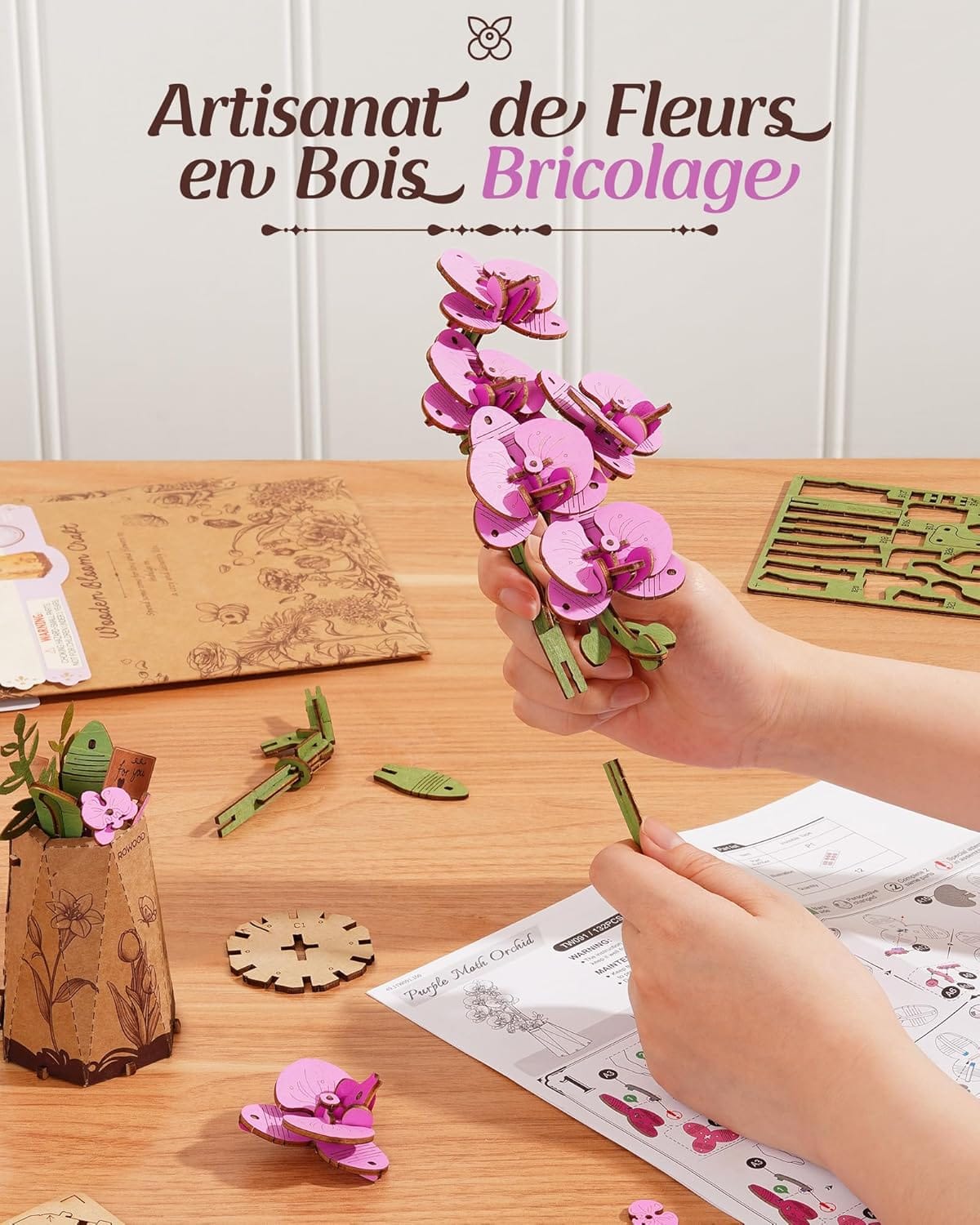 Puzzle 3d Orchidée – Assemblez la Beauté Florale en 3D Unique
