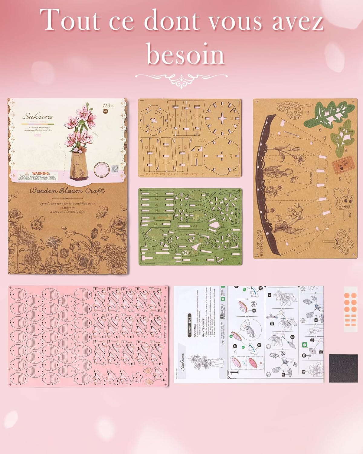 Puzzle 3d Orchidée Rose : Assemblez une œuvre florale unique et captivante