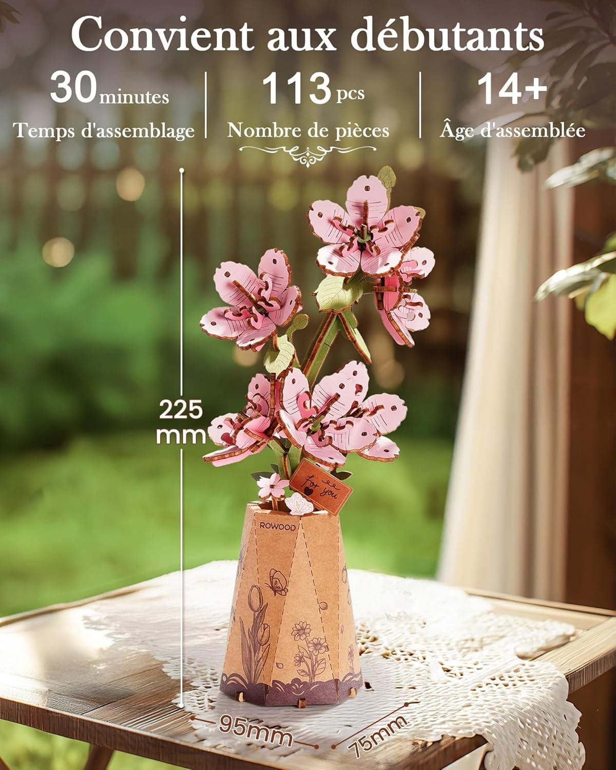 Puzzle 3d Orchidée Rose : Assemblez une œuvre florale unique et captivante