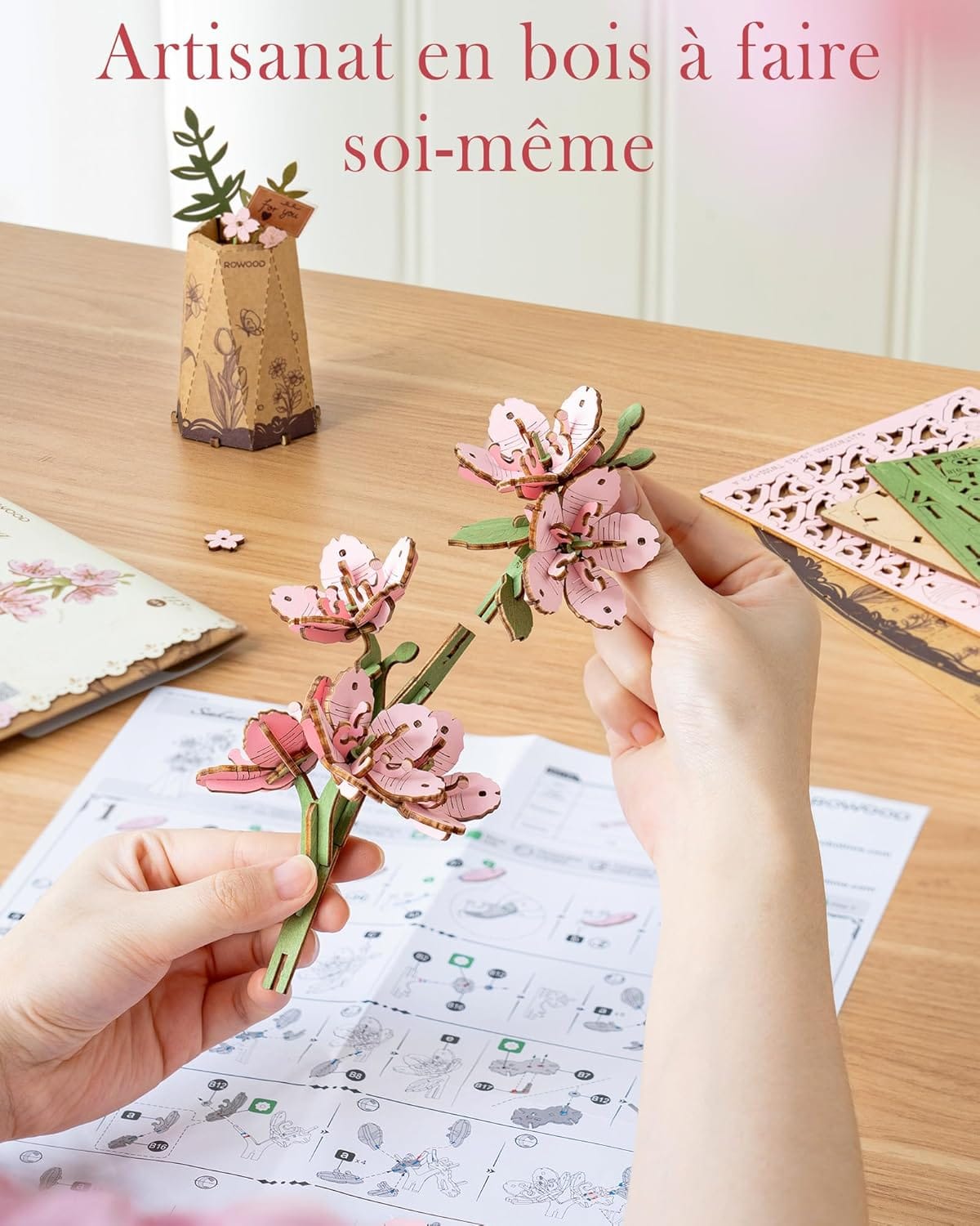 Puzzle 3d Orchidée Rose : Assemblez une œuvre florale unique et captivante