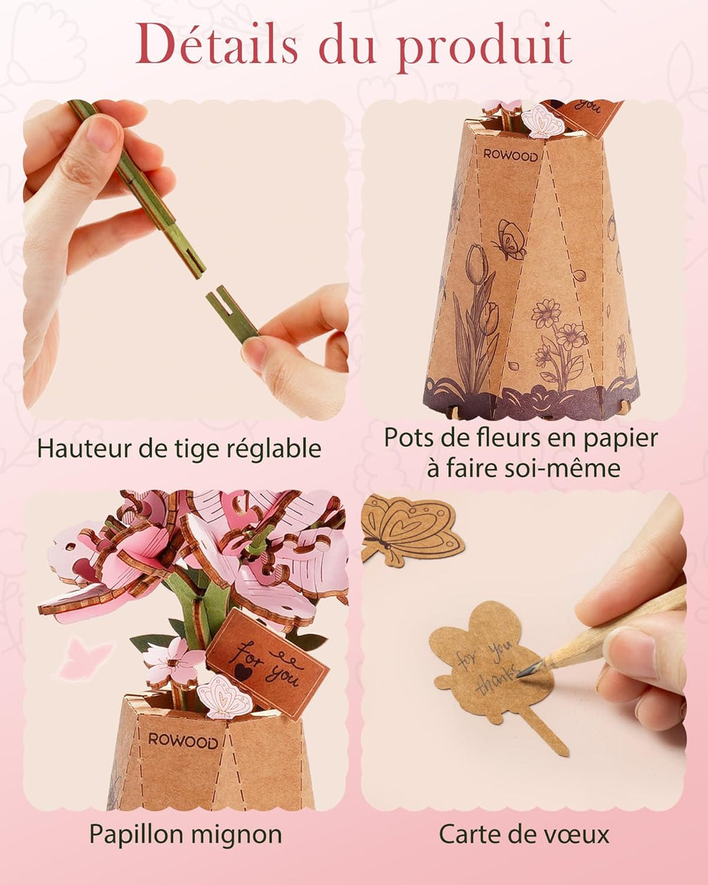 Puzzle 3d Orchidée Rose : Assemblez une œuvre florale unique et captivante
