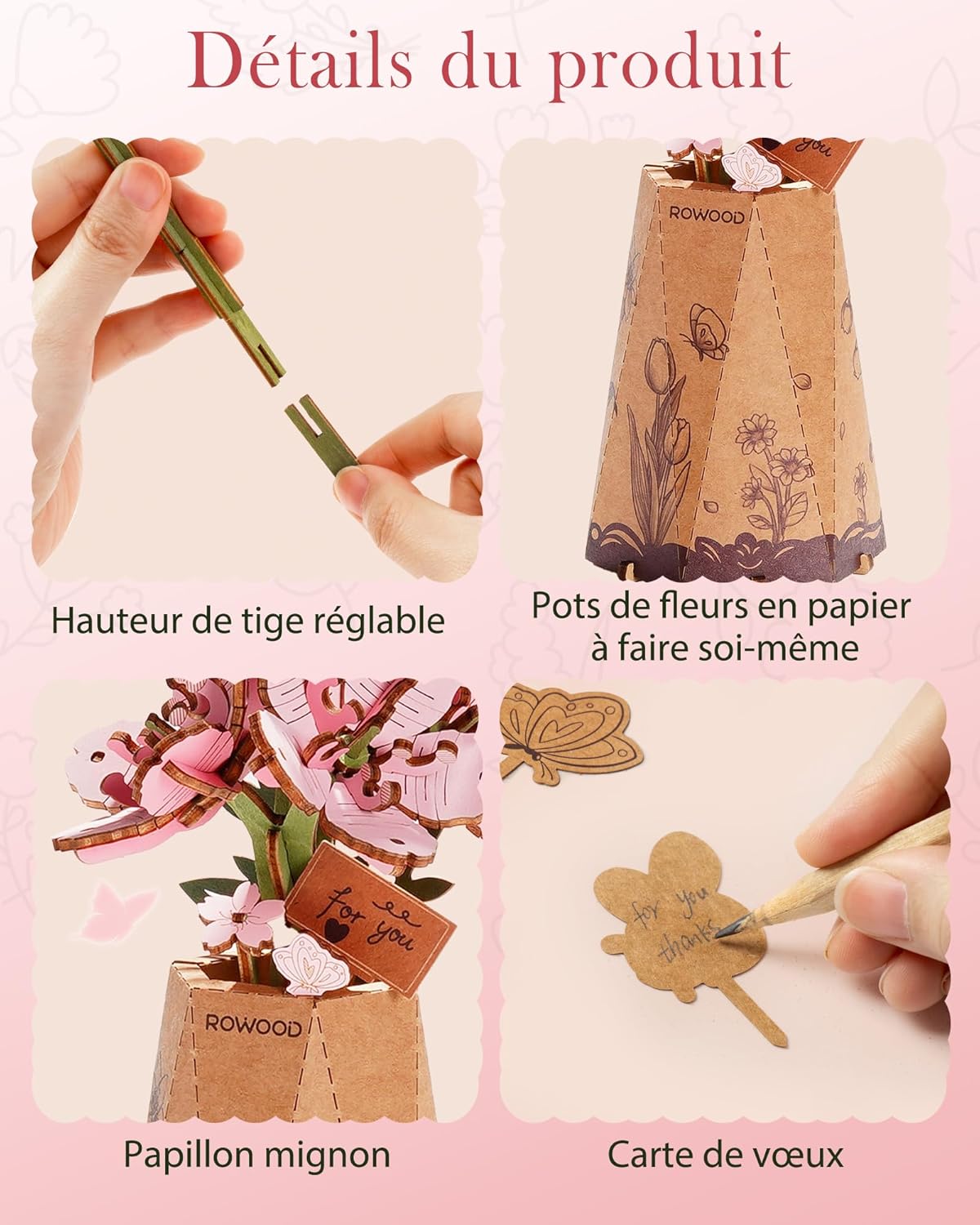 Puzzle 3d Orchidée Rose : Assemblez une œuvre florale unique et captivante