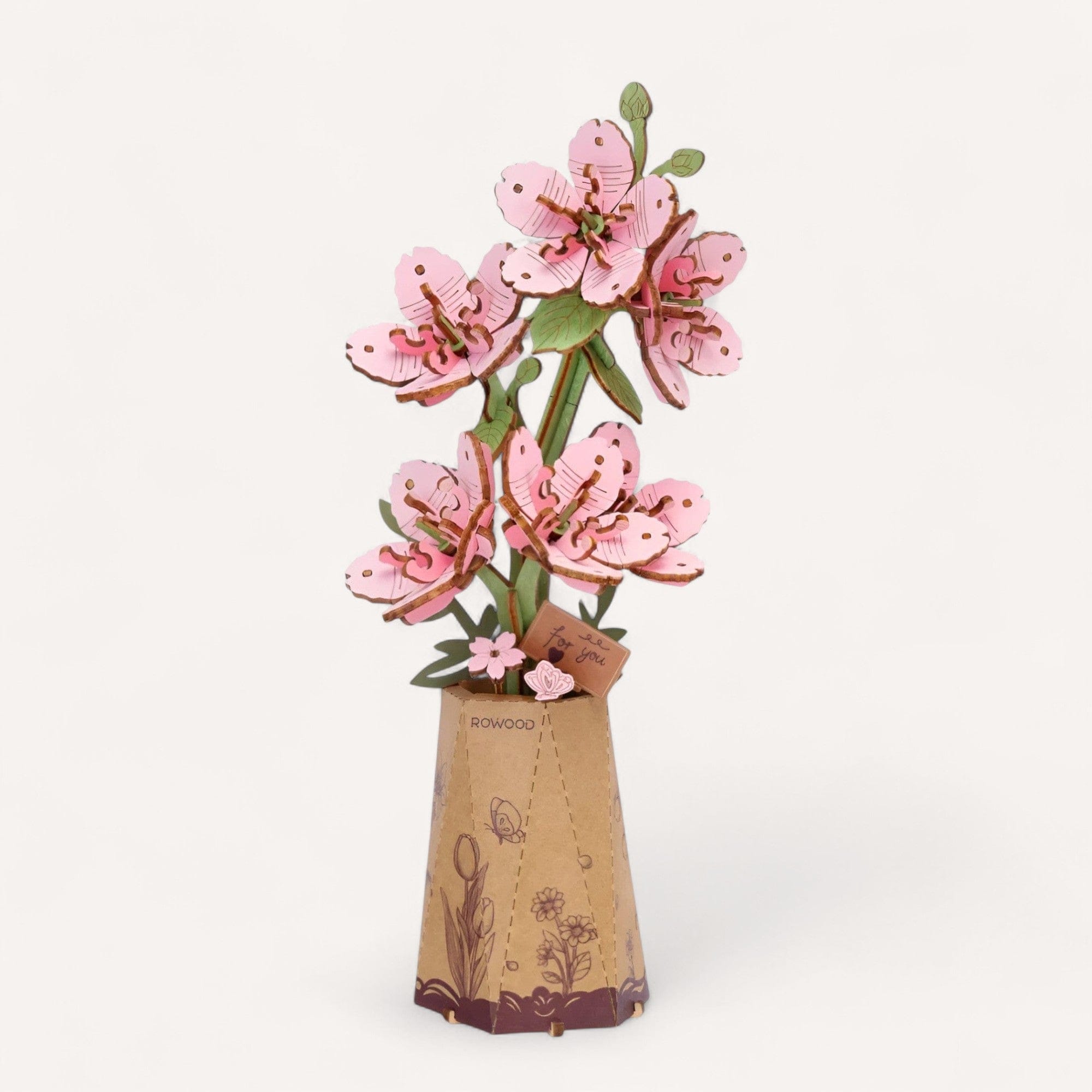Puzzle 3d Orchidée Rose : Assemblez une œuvre florale unique et captivante