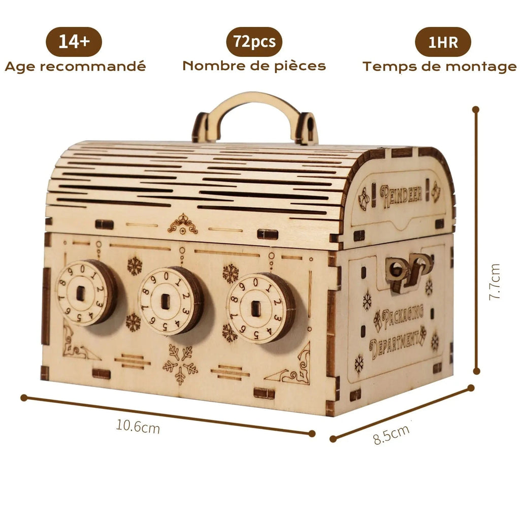 puzzle 3d bois coffre fort : Pour des moments de créativité sans limite !