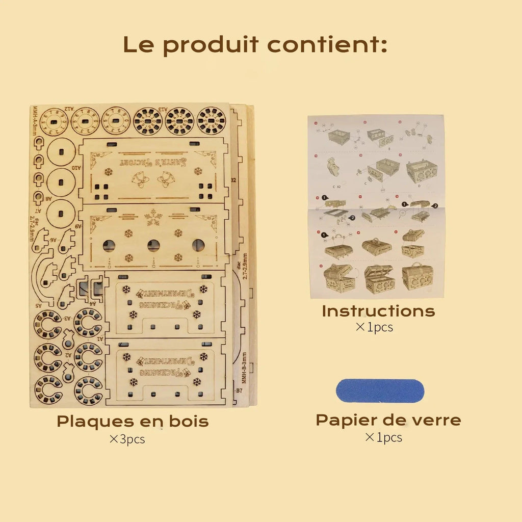 puzzle 3d bois coffre fort : Pour des moments de créativité sans limite !
