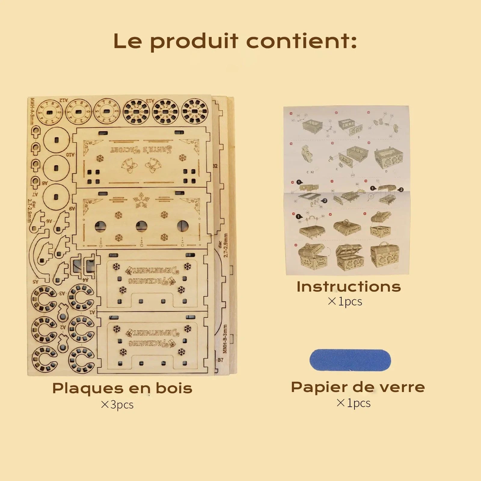 puzzle 3d bois coffre fort : Pour des moments de créativité sans limite !