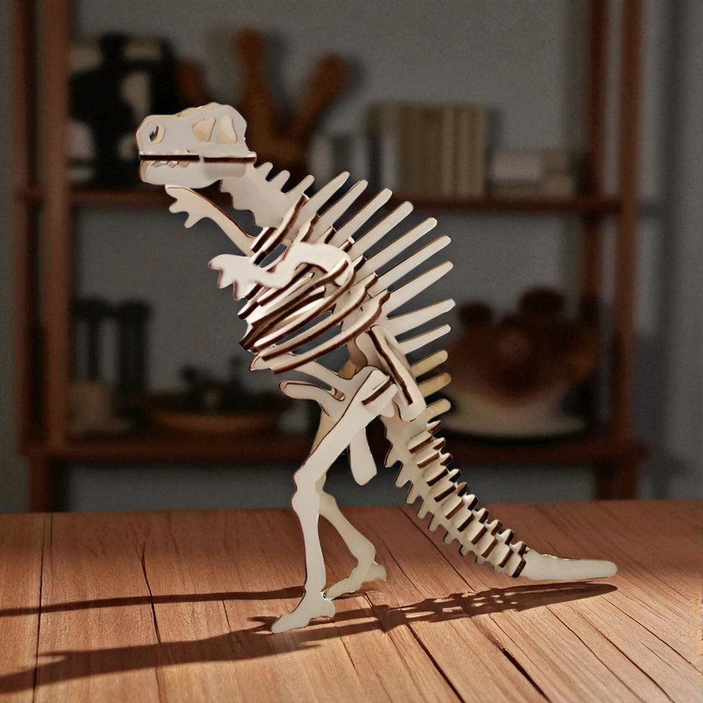 Puzzle 3D Bois Dinosaure – Assemblez une Créature Préhistorique Unique