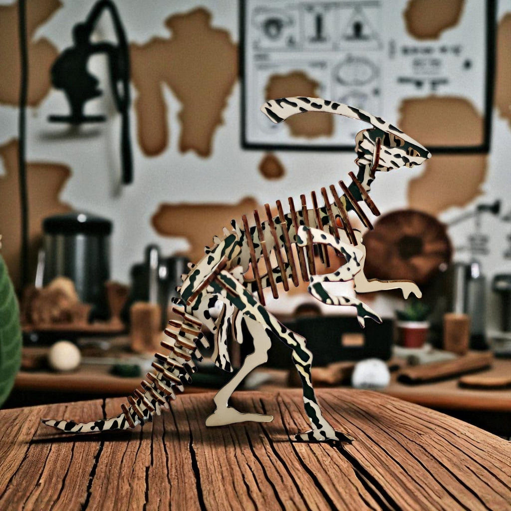Puzzle 3D Dinosaure Bois – Créez votre Créature Préhistorique Unique