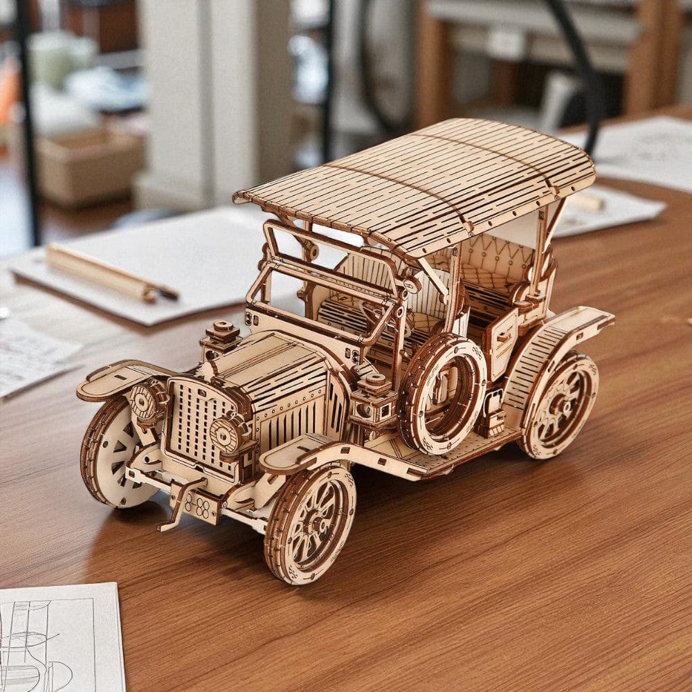 Puzzle 3D En Bois Voiture – Construisez Votre Chef-d'œuvre Unique!