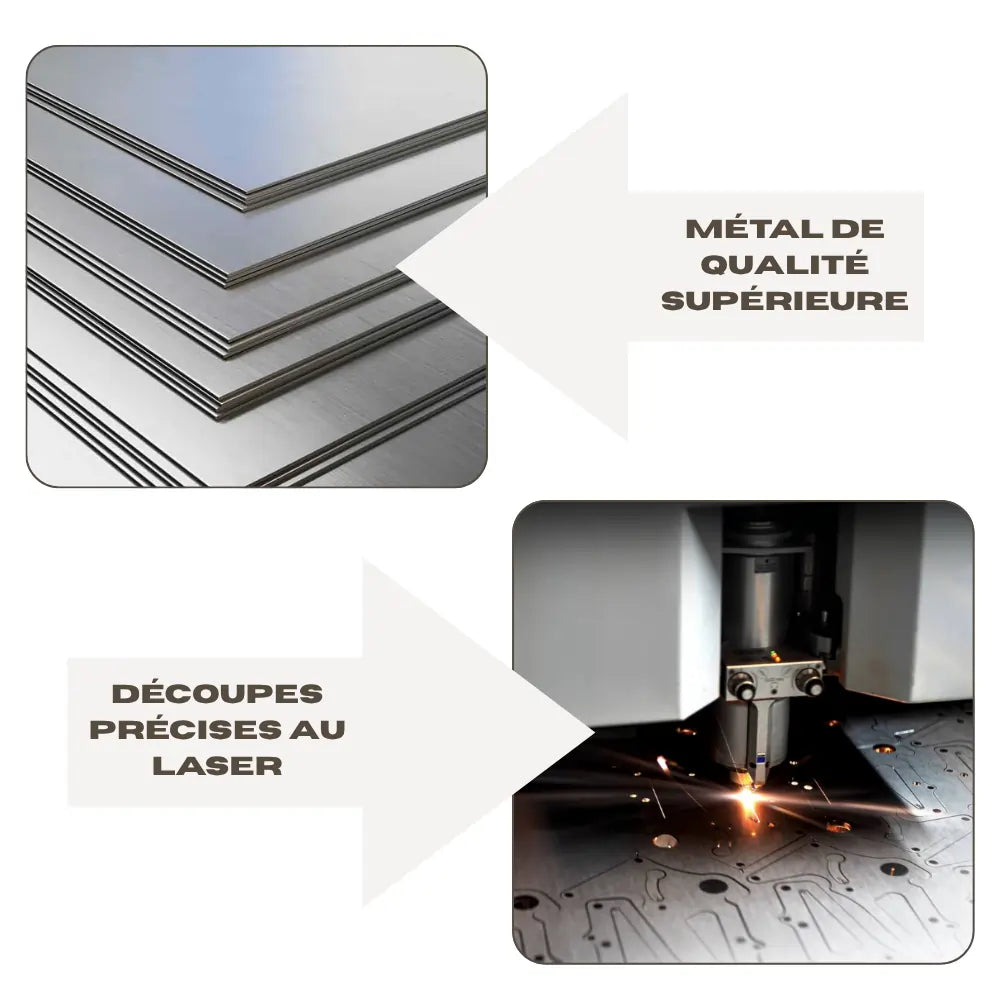 Puzzle 3D en métal conçu avec une découpe laser haute précision, offrant des pièces parfaitement ajustées et une finition soignée pour un rendu durable et haut de gamme.