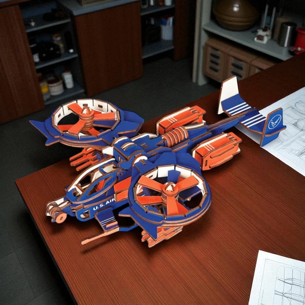 Puzzle 3d Hélicoptère En Bois – Construisez l’aventure unique!