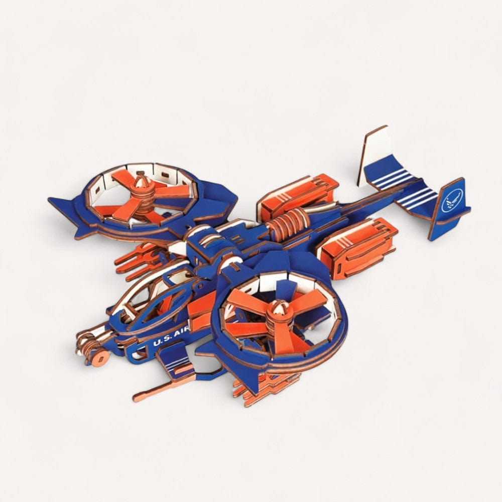 Puzzle 3d Hélicoptère En Bois – Construisez l’aventure unique!