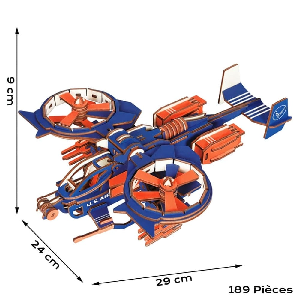 Puzzle 3d Hélicoptère En Bois – Construisez l’aventure unique!