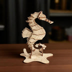 Puzzle 3D Hippocampe – Créez une Maquette Marine Élégante