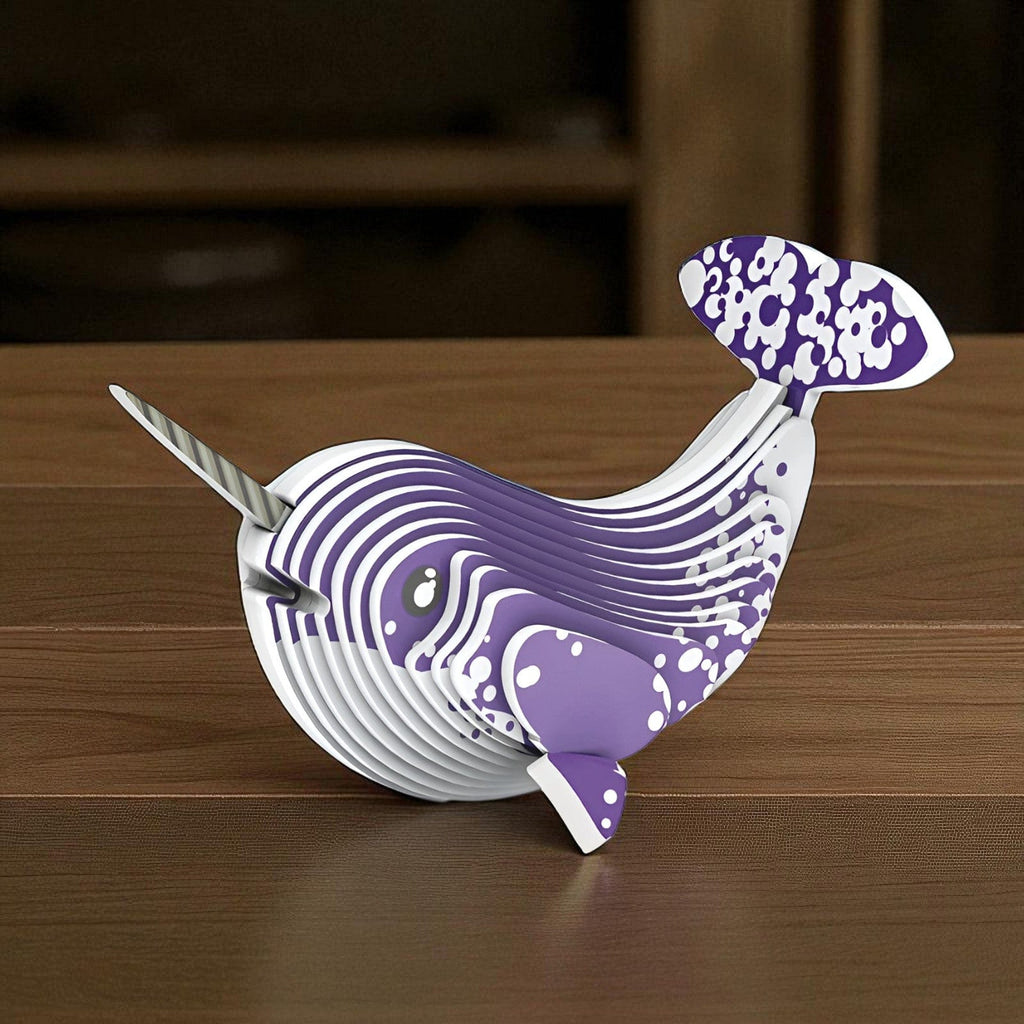 Puzzle 3D Narval - Construisez une Création Marine Époustouflante!
