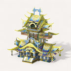 Puzzle 3d Temple Chinois Bleu – Explorez l'Art & la Magie