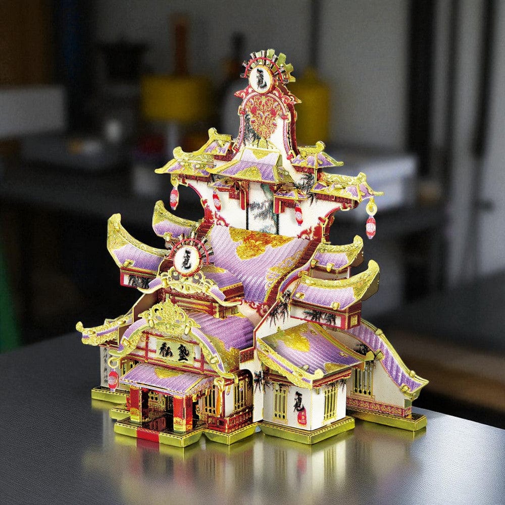 Puzzle 3d Temple Chinois Rose – Construisez un chef-d'œuvre unique !