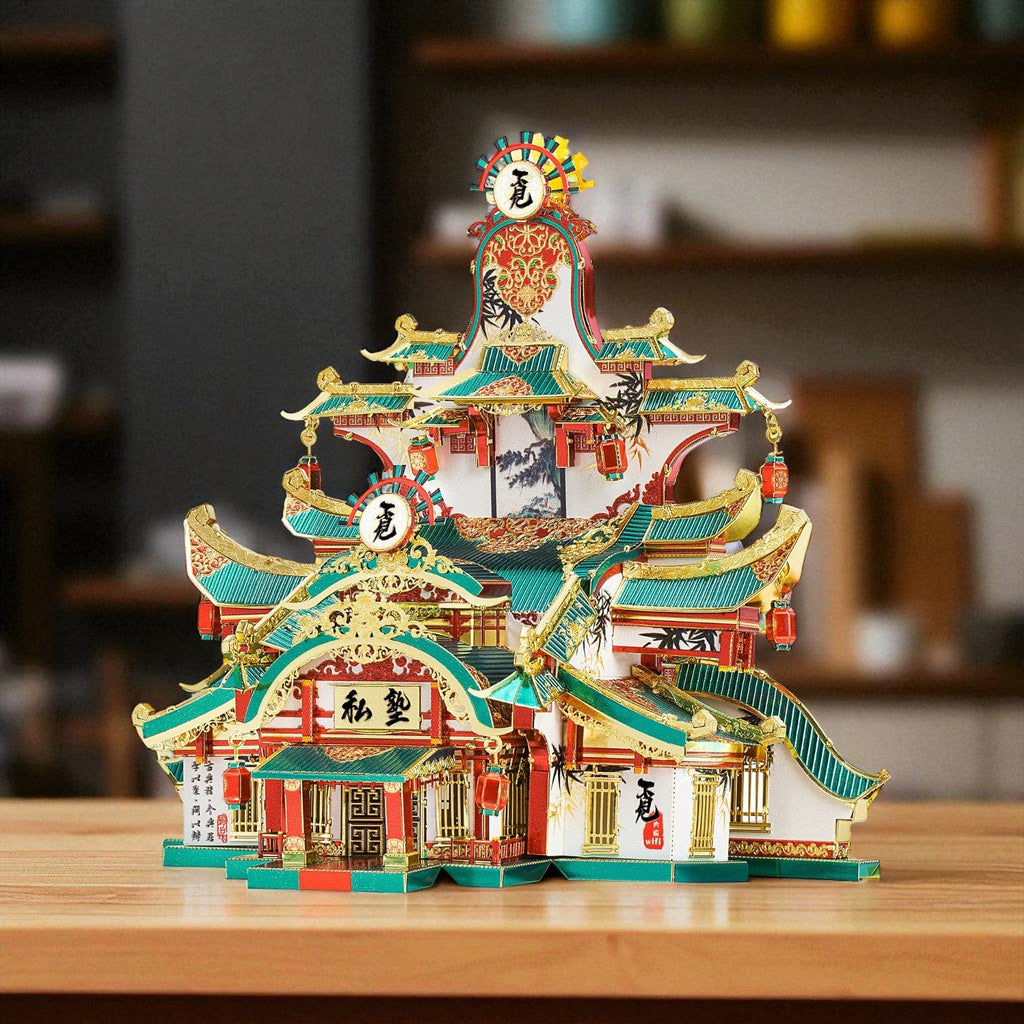 Puzzle 3d Temple Chinois Vert – Construisez un Chef-d'œuvre Unique!