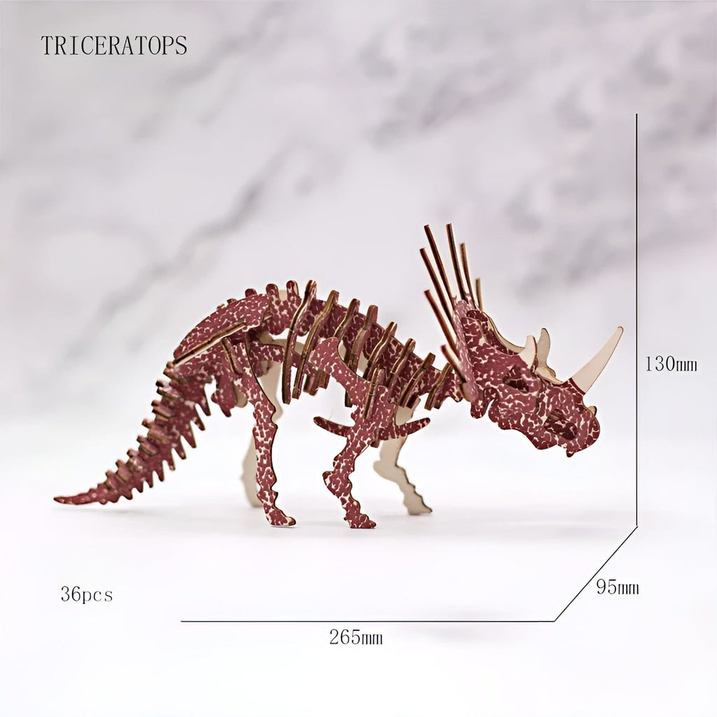 Puzzle 3d Triceratops – Assemblez un dinosaure préhistorique fascinant !