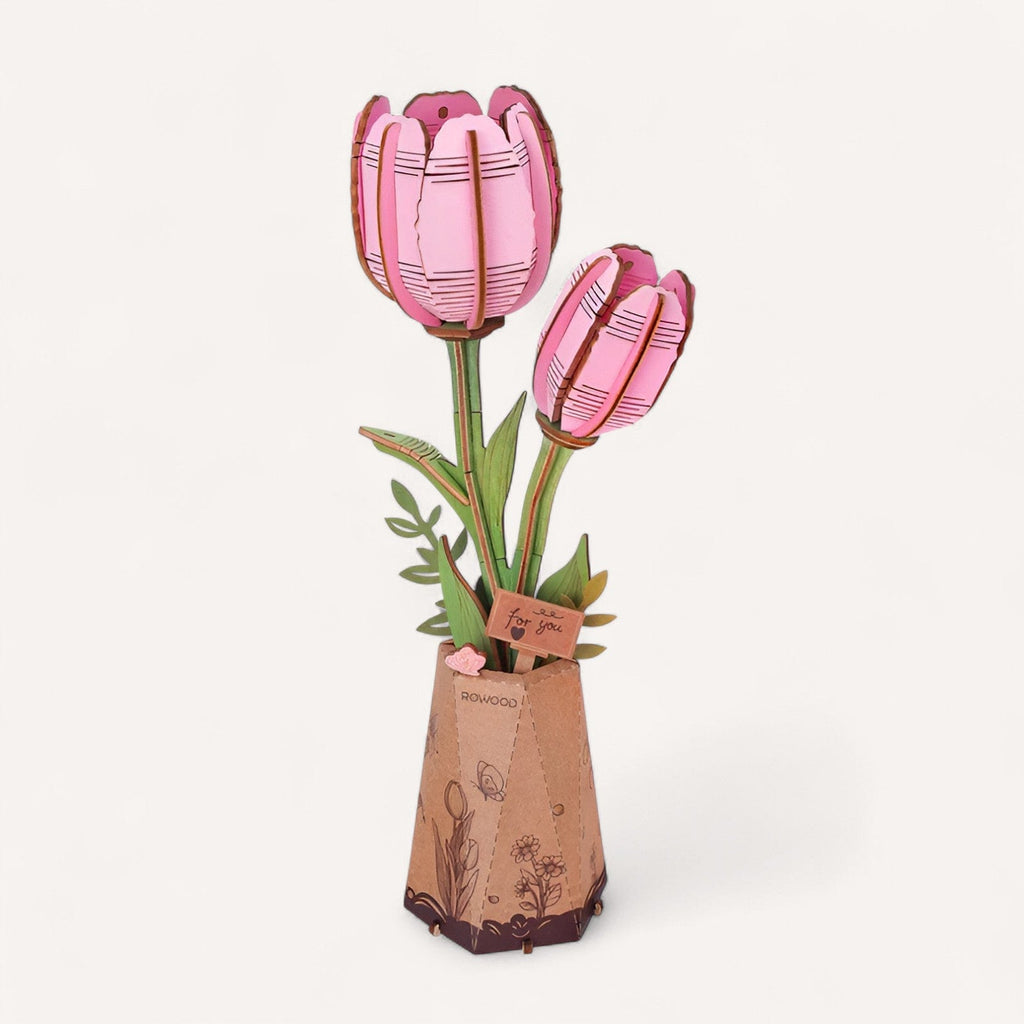 Puzzle 3d Tulipe Rose : Créez une œuvre florale unique et captivante
