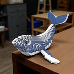 Puzzle En Bois 3d Baleine - Découvrez un jeu captivant et éducatif!
