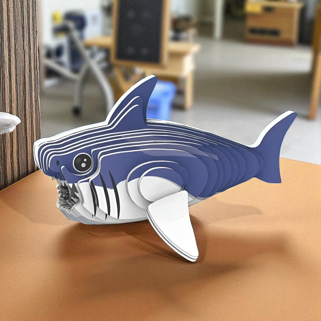 Puzzle Papier 3d Requin : Créez un Requin 3D Amusant
