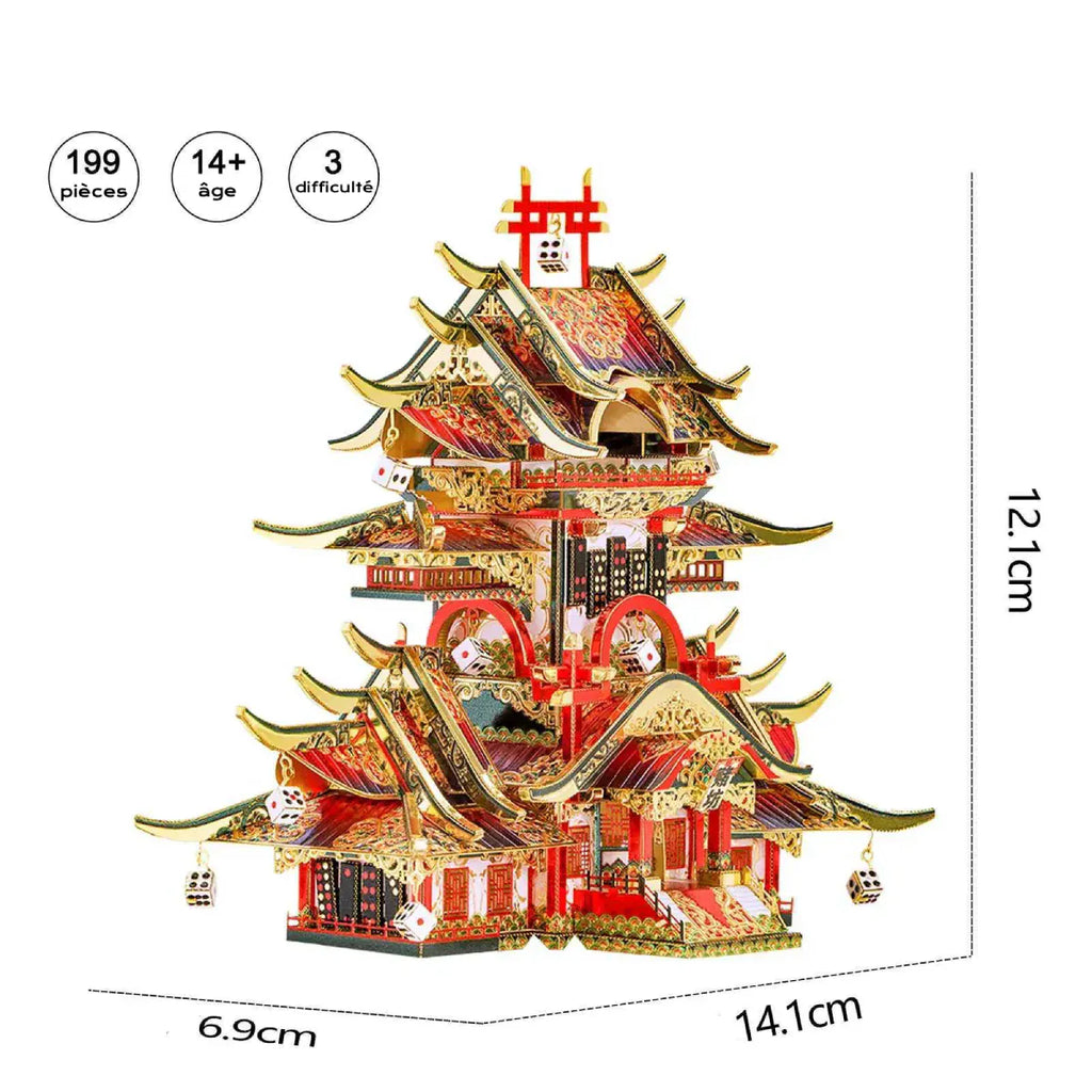 Puzzle 3d Temple Chinois – Construisez un chef-d'œuvre unique et captivant !