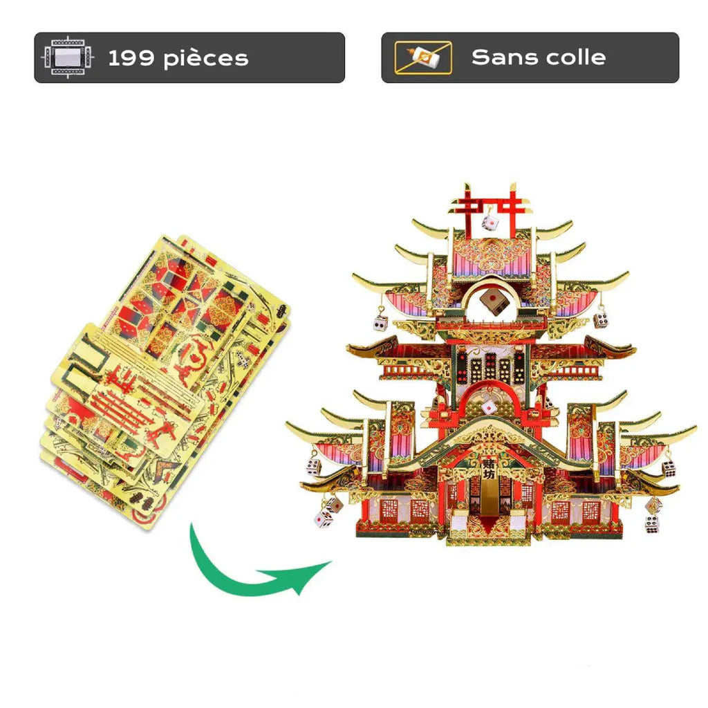 Puzzle 3d Temple Chinois – Construisez un chef-d'œuvre unique et captivant !