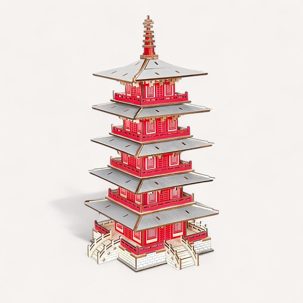 Puzzle 3D Temple Chinois En Bois : Construisez un Chef-d’œuvre Unique !